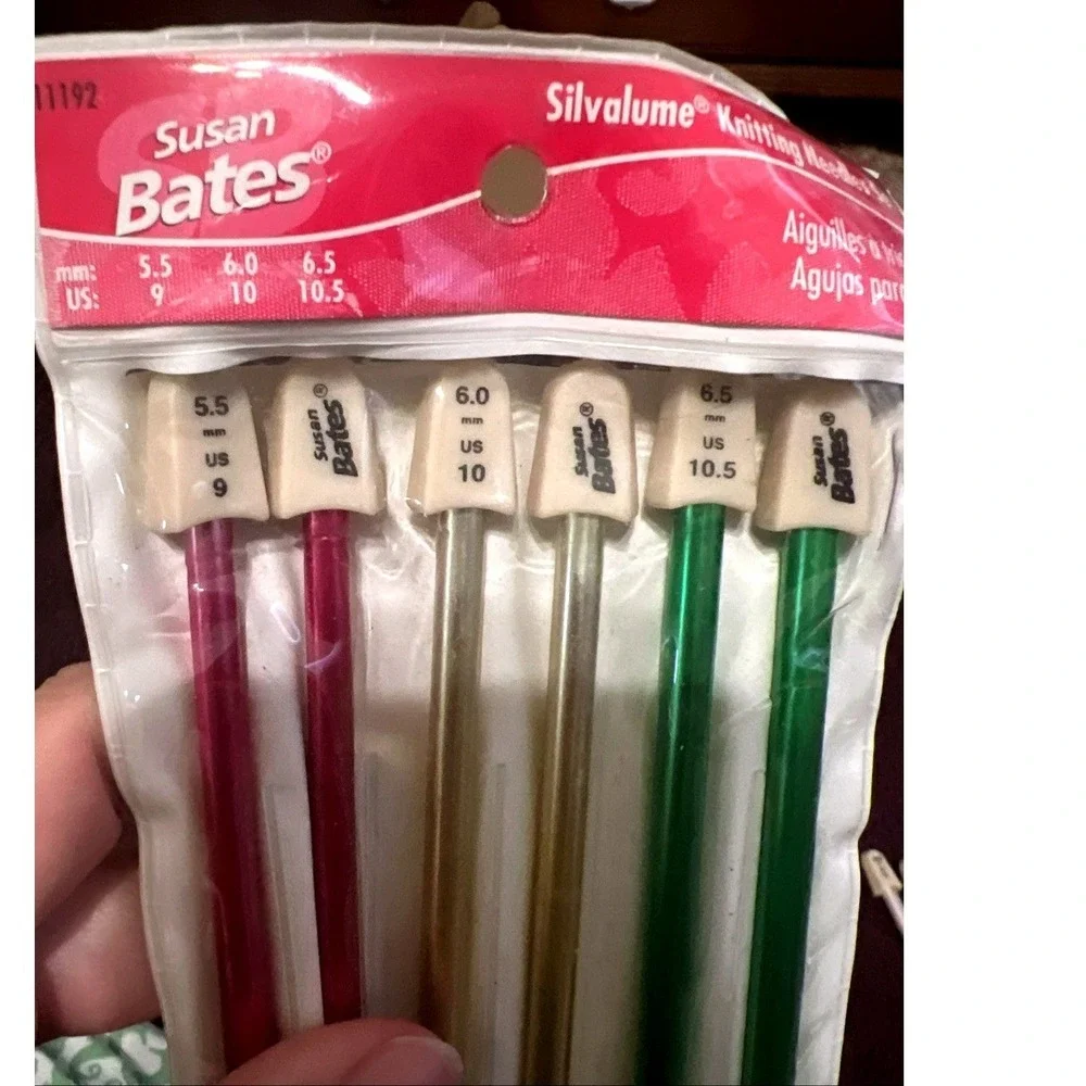 Vintage Susan Bates Silvalume Knitting Needle Sets 11191 11192 11193 Lot of 3